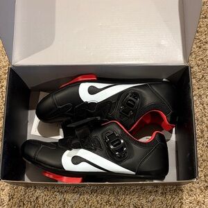 Peloton Black and Red Athletic Shoes